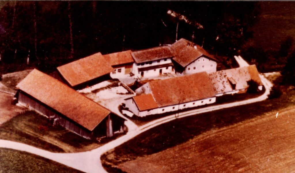 Abb. 5: Luftbild von Straßmühle aus den 1950er Jahren, von Südosten fotografiert